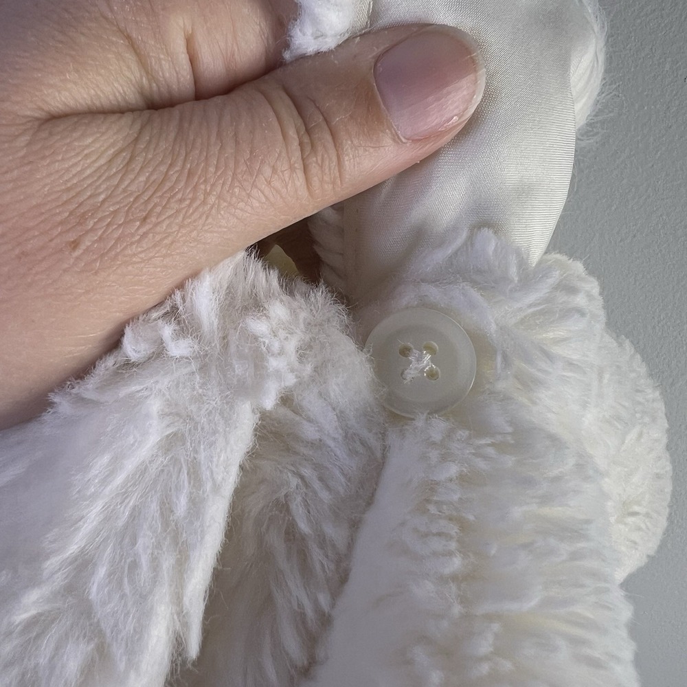 Janie & Jack Girls Sz 3 To‎ 4 Years Faux Fur White Jacket Holidays Special Event - Picture 8 of 12